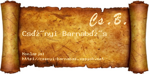 Csényi Barnabás névjegykártya