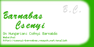barnabas csenyi business card
