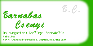 barnabas csenyi business card